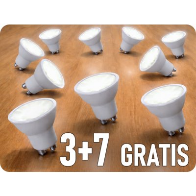 V-TAC GU10 LED ŽÁROVKA 10W, 1000lm, 3+7 neutrální bílá – Hledejceny.cz