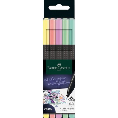 Faber-Castell Fineliner Grip 5 ks pastel 151602 – Zboží Mobilmania