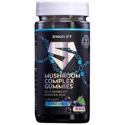 SWAGLIFT Mushroom complex gummies s příchutí černý rybíz 60 ks – Hledejceny.cz