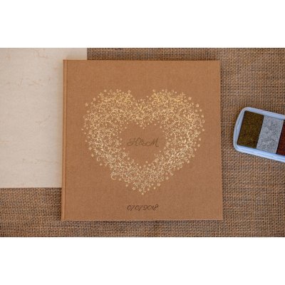 Kniha hostů se zlatým srdcem se jmény – Zboží Dáma