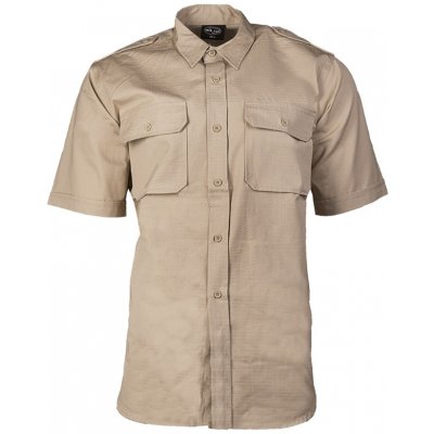 Tropical košile s krátkým rukávem khaki