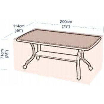 MAT GROUP Plachta krycí na obdélníkový 8místný stůl 200x114x71cm, PE 90g/m2