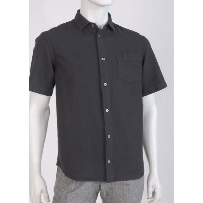 Hardstone pánská lněná košile M49270 CE1 černá – Zboží Mobilmania