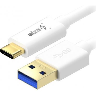 AlzaPower APW-CBTC0042W Core USB-A to USB-C 3.2 Gen 1, 60W 5Gbp, 2m, bílý