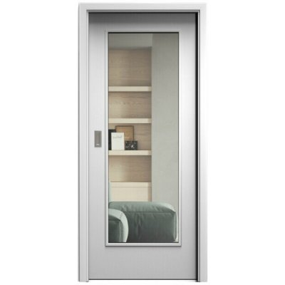 Sapeli Elegant Komfort M40 posuvné bílá pór 70 x 210 cm Čiré sklo – Hledejceny.cz
