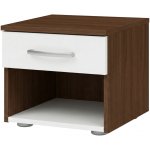 Noční stolek 60140, ořech/bílá – Zbozi.Blesk.cz
