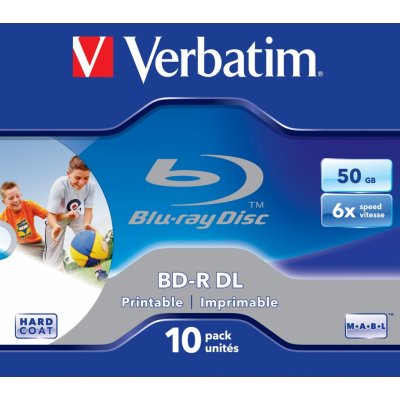 Verbatim BD-R DL 50GB 6x, spindle, 10ks (43746) – Zboží Živě