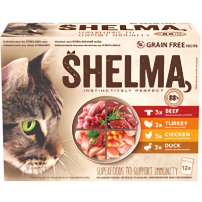 Shelma bezobilné dušené filetky masový výběr 12 x 85 g