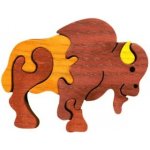 Fauna vkládací puzzle z masivu malý bizon – Zboží Mobilmania