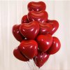 Žertovný předmět Nafukovací balón Heart tmavě červený 10ks