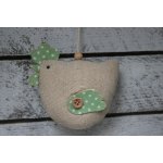Autronic Látková slepička na pověšení 10 × 9 cm Zelená – Hledejceny.cz