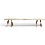 Tribu Teakový jídelní stůl Vis a Vis, obdélníkový 300x99x75 cm, rám teak, deska travertine – Hledejceny.cz