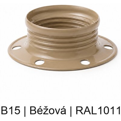 Bohemia-Design Kroužek na objímku E27 různé barvy LU, Barva Béžová B15 – Hledejceny.cz
