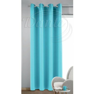 Kroužkovaný závěs Dimout Uni 676 světle modrý - 245 x 140 cm – Hledejceny.cz