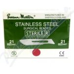Swann Morton čepelka skalpelová 100 ks - č. 21 – Zboží Mobilmania