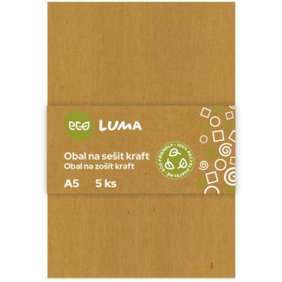 Obal na sešity A5 ECO LUMA kraft 5 ks – Zboží Dáma