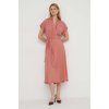 Dámské šaty Lauren Ralph Lauren růžová midi 250909427