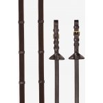 LeMieux Pogumované protiskluzové otěže Rubber Grip Continental Reins Havana/Brass Drezurní – Hledejceny.cz