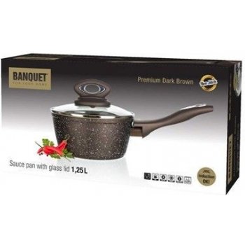 Banquet rendlík s nepřilnavým povrchem Premium Dark Brown 16 x 7,5 cm xl