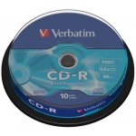 Verbatim CD-R 700MB 52x, spindle, 10ks (43437) – Zboží Živě