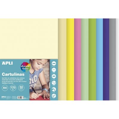 sada barevných čtvrtek A4 170 g 50 listů mix pastelových barev – Zboží Mobilmania