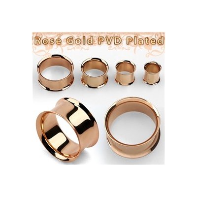 Piercingate tunel do ucha PTP00221 růžové zlato – Zboží Dáma
