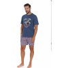 Pánské pyžamo PMB.5353 pánské pyžamo krátké modré