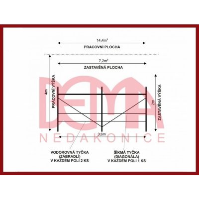 Comipont Kostka lešení 14,4 m² – Zboží Mobilmania