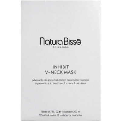 Natura Bissé Hydratační maska na krk a dekolt s kyselinou hyaluronovou Inhibit (V-Neck Mask) 12 ks – Zboží Dáma