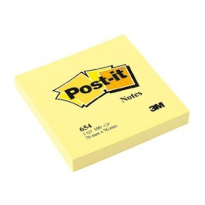 Bloček samolepicí 3M Post-it 654 žlutý 76x76 mm – Hledejceny.cz