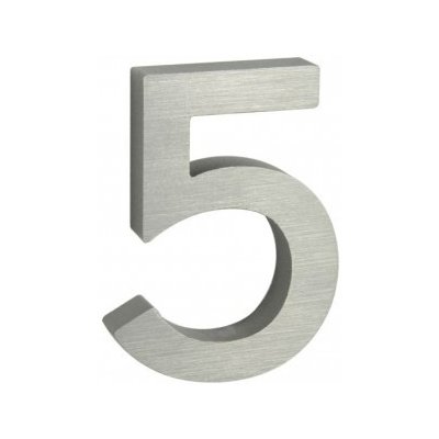 RICHTER CZECH Číslice a písmena stříbrná matná číslo: 5