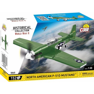 Cobi 5860 II WW North American P-51D Mustang, 1:48, 152 k – Zboží Dáma