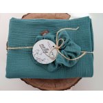 Dámská šála mušelín zelená – Sleviste.cz