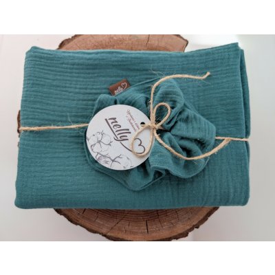 Dámská šála mušelín zelená – Sleviste.cz