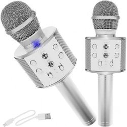 Izoxis 22188 Karaoke bluetooth mikrofon stříbrná