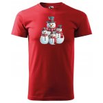 MALFINI Vánoční tričko Basic sněhuláci – Zboží Dáma