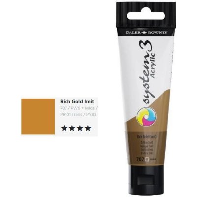 Daler & Rowney System 3 Acrylic rich gold imit 707 59 ml – Hledejceny.cz
