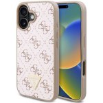 Guess pevný kryt 4G Triangle Metal Logo pro iPhone 16 Plus GUHCP16MPG4GPH - bílý – Zboží Mobilmania