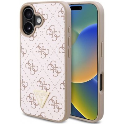 Guess pevný kryt 4G Triangle Metal Logo pro iPhone 16 Plus GUHCP16MPG4GPH - bílý – Zboží Mobilmania