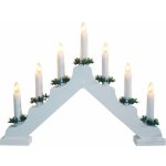 Elektrický svícen vánoční, napájení: síťové, 7 svíček, bílý 791903 – Zboží Dáma
