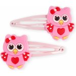 Sponky do vlasů se sovičkou 2 ks růžová – Hledejceny.cz
