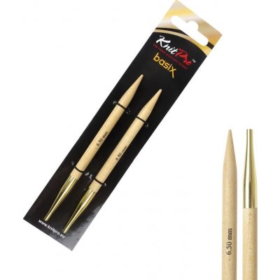 Vyměnitelné dřevěné kruhové jehlice Knitpro Basix Birch 6,5 mm – Zboží Dáma