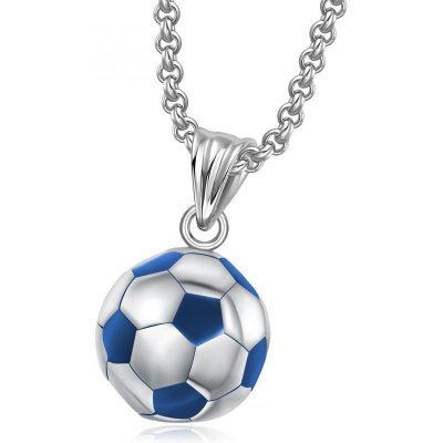 Impress Jewelry Přívěsek z chirurgické oceli Fotbalový míč Modrý 210222101925-B – Zboží Mobilmania