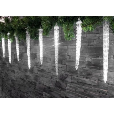 MagicHome Reťaz Vianoce Icicle 352 LED studená biela 16 cencúľov vodopádový efekt 230 V