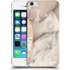 Pouzdro a kryt na mobilní telefon Apple Pouzdro Picasee silikonové Apple iPhone 5/5S/SE - Cream marble čiré