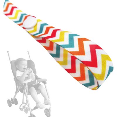 TopQ Popruh proti padání hraček z kočárku Barevný vzor – Zboží Mobilmania