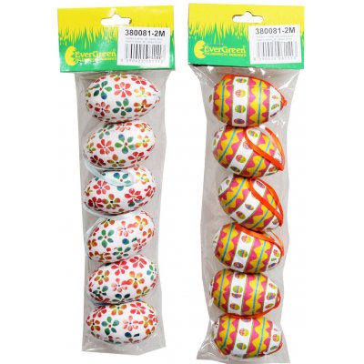 Vajička s obrázkem x 6 ks, závěsná, 4*6 cm 380081 2M – Zboží Mobilmania