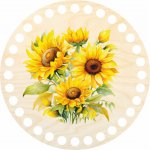 Woody Crafts Dno, víko, kruh 15 cm, Slunečnice – Hledejceny.cz
