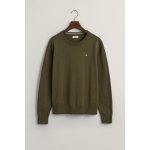 Gant Shield Classic Cotton C-neck zelená – Zboží Dáma