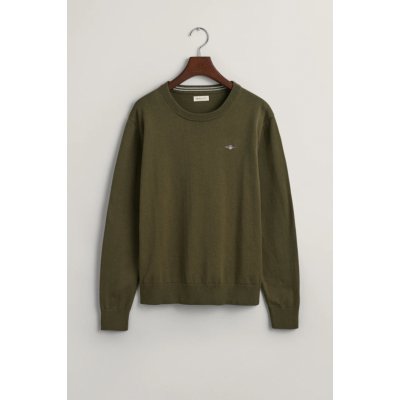 Gant Shield Classic Cotton C-neck zelená – Zboží Dáma